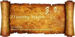 Zlinszky Viktor névjegykártya