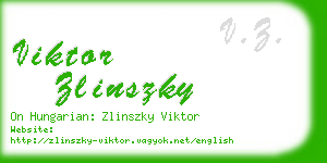 viktor zlinszky business card